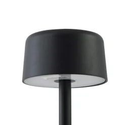 Lindby LED vloerlamp Isason, zwart, aluminium, Ø 11 cm