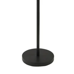 Lindby LED vloerlamp Isason, zwart, aluminium, Ø 11 cm