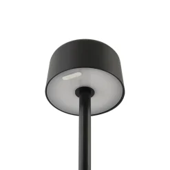 Lindby LED vloerlamp Isason, zwart, aluminium, Ø 11 cm