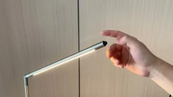 Lindby LED vloerlamp Jabbo, 163 cm, nikkel, metaal