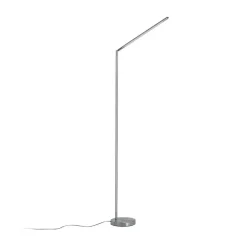 Lindby LED vloerlamp Jabbo, 163 cm, nikkel, metaal