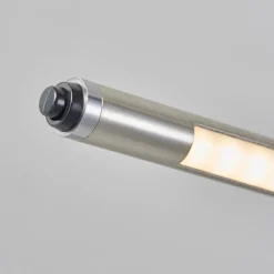 Lindby LED vloerlamp Jabbo, 163 cm, nikkel, metaal