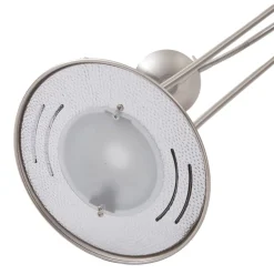 Lindby LED vloerlamp Josefin, nikkel, leeslampje, dimbaar