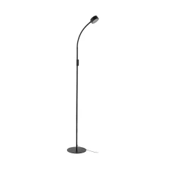Lindby LED vloerlamp Maori, 140 cm, zwart, CCT, dimbaar