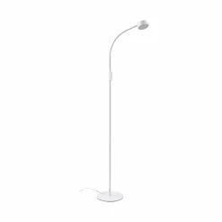 Lindby LED vloerlamp Maori, wit, metaal, CCT, dimbaar