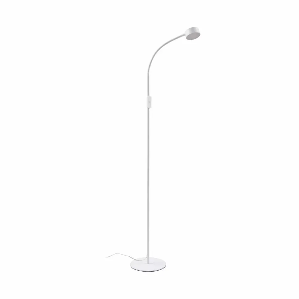 Lindby LED vloerlamp Maori, wit, metaal, CCT, dimbaar
