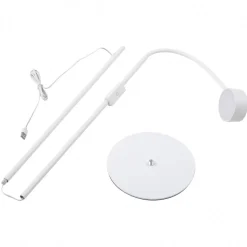 Lindby LED vloerlamp Maori, wit, metaal, CCT, dimbaar