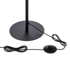 Lindby LED vloerlamp Munja, zwart, metaal, dimbaar