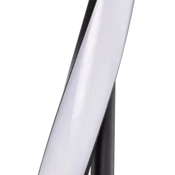 Lindby LED vloerlamp Munja, zwart, metaal, dimbaar