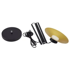 Lindby LED vloerlamp Norvind, zwart, metaal, 1-lamp