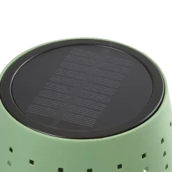 Lindby LED vloerlamp op zonne-energie Hilario, groen, ijzer, oplaadbare