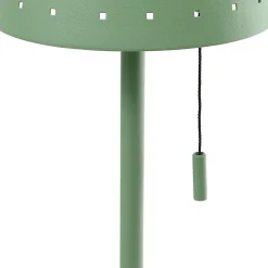 Lindby LED vloerlamp op zonne-energie Hilario, groen, ijzer, oplaadbare