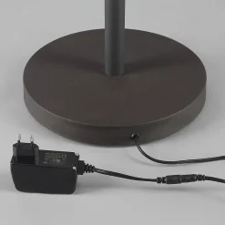 Lindby LED vloerlamp Ragna, leeslampje, zwart, dimbaar