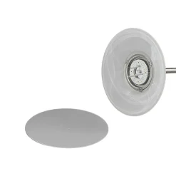 Lindby LED vloerlamp Ragna, leeslampje, nikkel, dimbaar