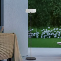 Lindby LED vloerlamp Samine, zwart, metaal, dimbaar