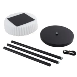 Lindby LED vloerlamp Samine, zwart, metaal, dimbaar