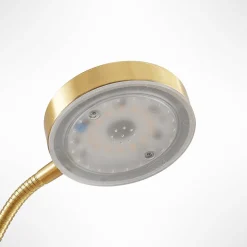 Lindby LED vloerlamp Seppa, rond, messing, metaal, 180cm