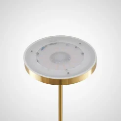 Lindby LED vloerlamp Seppa, rond, messing, metaal, 180cm