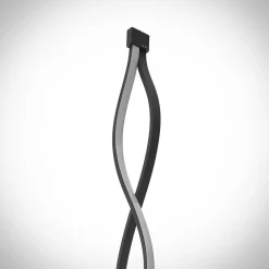 Lindby LED vloerlamp Welina, zwart, 150 cm, dimbaar