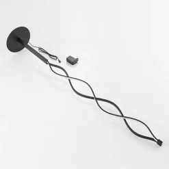 Lindby LED vloerlamp Welina, zwart, 150 cm, dimbaar