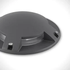 Lindby LED vloerspot Cormac, 4-lamps, Ø 21 cm, IP67