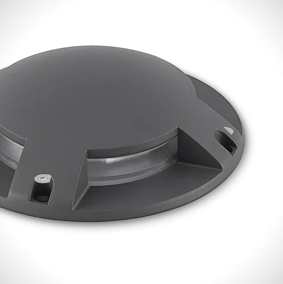 Lindby LED vloerspot Cormac, 4-lamps, Ø 21 cm, IP67