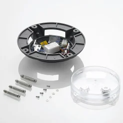 Lindby LED vloerspot Cormac, 4-lamps, Ø 21 cm, IP67