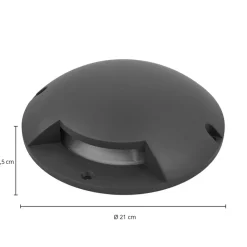 Lindby LED vloerspot Cormac, 1-lamp, Ø 21 cm, IP67