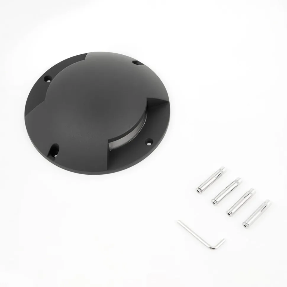 Lindby LED vloerspot Cormac, 2-lamps, Ø 21 cm, IP67