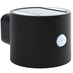 Lindby LED wandlamp Amren, zwart, ABS, sensor