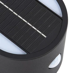 Lindby LED wandlamp Amren, zwart, ABS, sensor