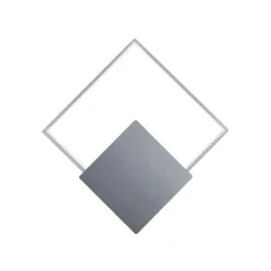 Lindby LED wandlamp Anays, 32 cm x 32 cm, chroom/helder