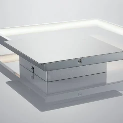 Lindby LED wandlamp Anays, 32 cm x 32 cm, chroom/helder