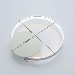 Lindby LED wandlamp Anays, Ø 32 cm, chroom/helder, kunststof