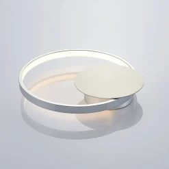 Lindby LED wandlamp Anays, Ø 32 cm, chroom/helder, kunststof