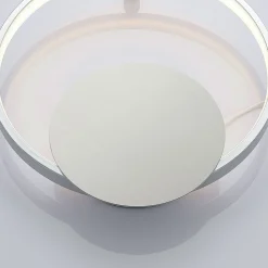 Lindby LED wandlamp Anays, Ø 32 cm, chroom/helder, kunststof