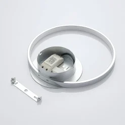 Lindby LED wandlamp Anays, Ø 32 cm, chroom/helder, kunststof