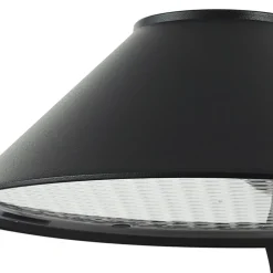 Lindby LED wandlamp Capelo, zwart, aluminium, sensor, Ø20cm