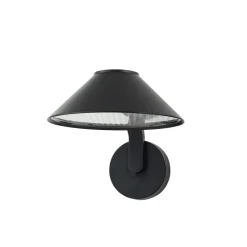 Lindby LED wandlamp Capelo, zwart, aluminium, Ø20cm