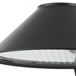 Lindby LED wandlamp Capelo, zwart, aluminium, Ø20cm