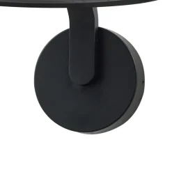 Lindby LED wandlamp Capelo, zwart, aluminium, Ø20cm