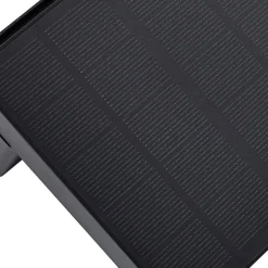 Lindby LED wandlamp Eleazar op zonne-energie, zwart, sensor, dimbaar