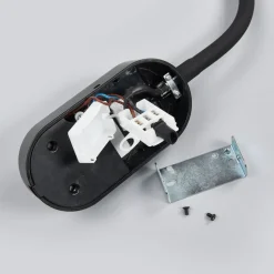 Lindby LED wandlamp Enna, 34 cm, zwart, schakelaar, USB