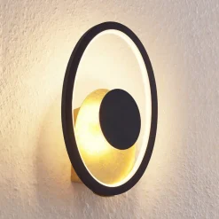 Lindby LED wandlamp Feival, 29 cm, roest/goud, metaal