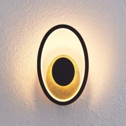 Lindby LED wandlamp Feival, 29 cm, roest/goud, metaal