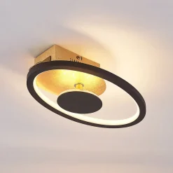 Lindby LED wandlamp Feival, 29 cm, roest/goud, metaal