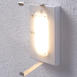 Lindby LED wandlamp Helmi, hoogte 21 cm, glas, halfrond