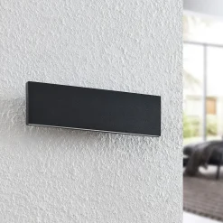 Lindby LED wandlamp Ignazia, 28cm, zwart, metaal, omhoog/omlaag