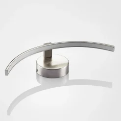 Lindby LED wandlamp Iven, breedte 34 cm, nikkel, 3.000 K