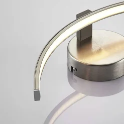 Lindby LED wandlamp Iven, breedte 34 cm, nikkel, 3.000 K